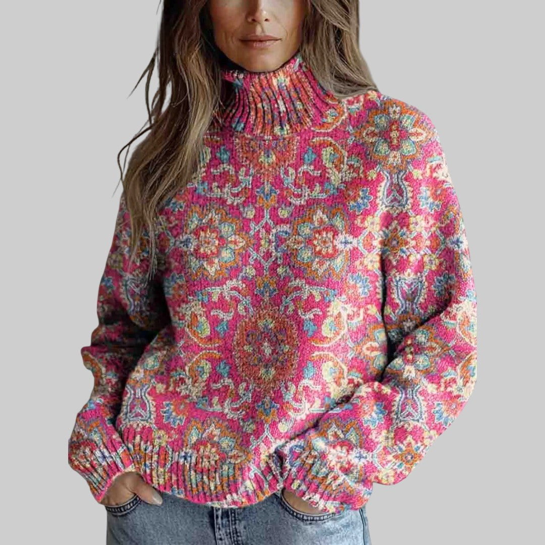 Helena | Boho mozaik pulover