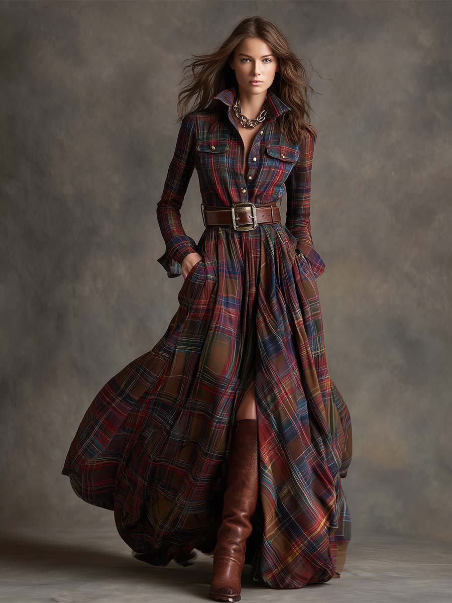Claudia | Highland Plaid haljina