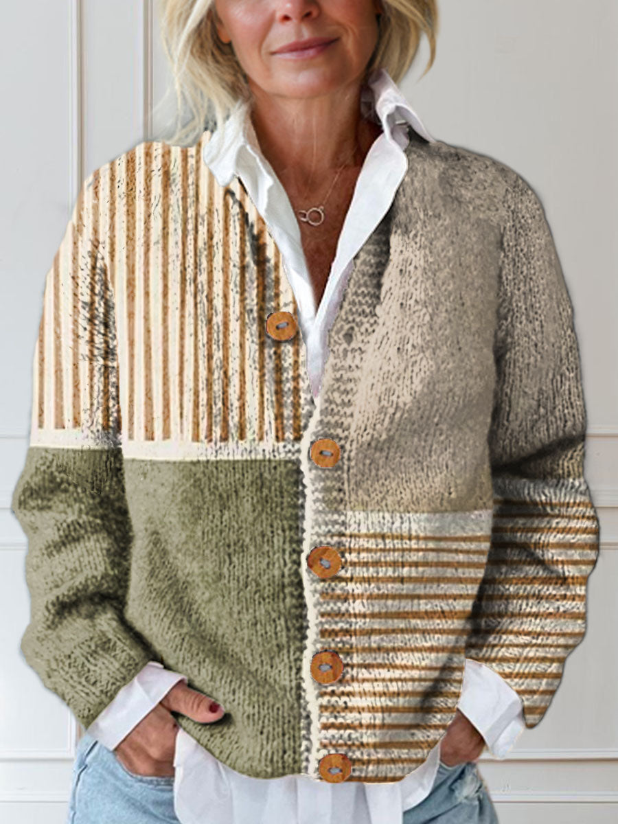 Hana | Elegantni Patchwork Pulover